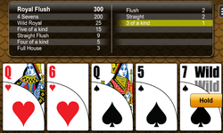 Sevens Wild video poker by SpinLogic/RTG